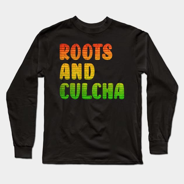 Roots and Culcha, Rastafarian, Jamaica Long Sleeve T-Shirt by tman4life